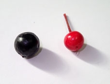 左）ヤブラン、右）マンリョウの果実